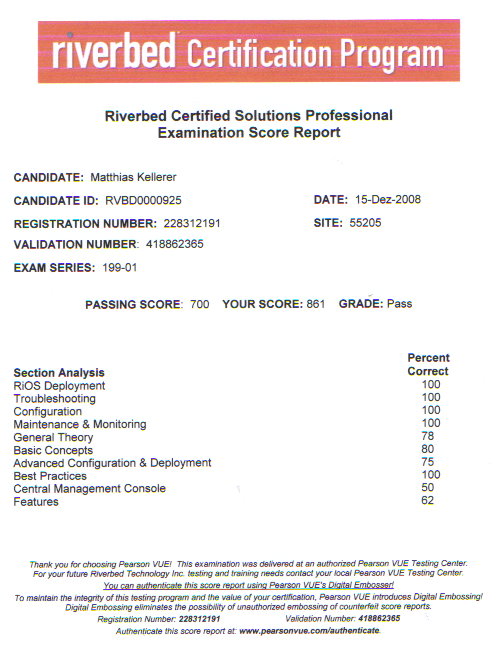Riverbed Certified Solution Professional