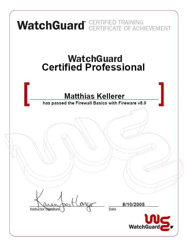 Watchguard Certified System Professional 8.0